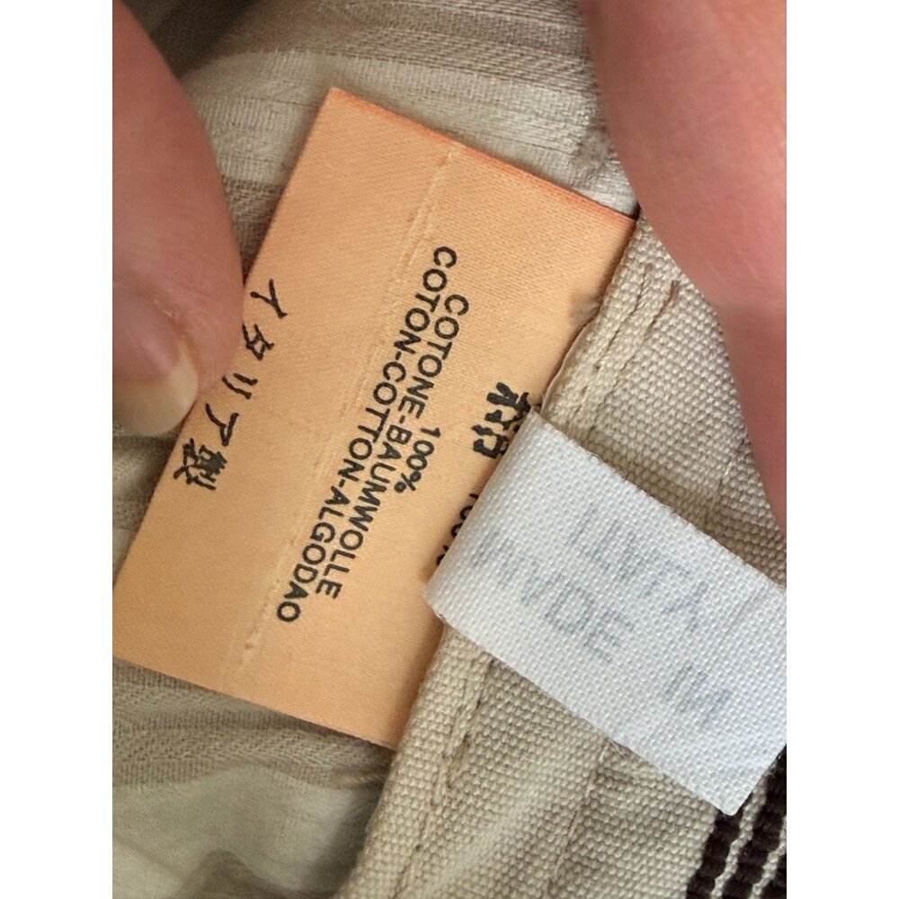 EM'S of Mason's Beige Cotton  Straight-Leg Pants Italy Casual Classic 34/40/33 - Picture 6 of 12